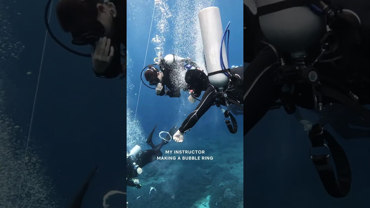 My instructor vs Me when making a bubble ring! 