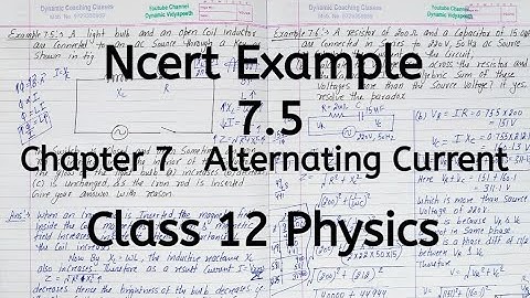 Ncert Example 7.5 | Chapter 7 | Alternating Current | Class 12 Physics