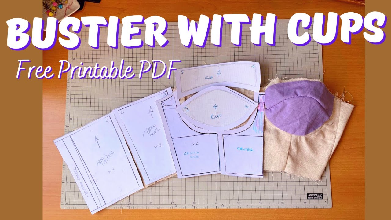 DIY Bustier Pattern ππ₯With Cups Super Easy plus Free printable pattern - YouTube DIY Bustier Pattern ππ₯With Cups Super Easy plus Free printable pattern - YouTube
