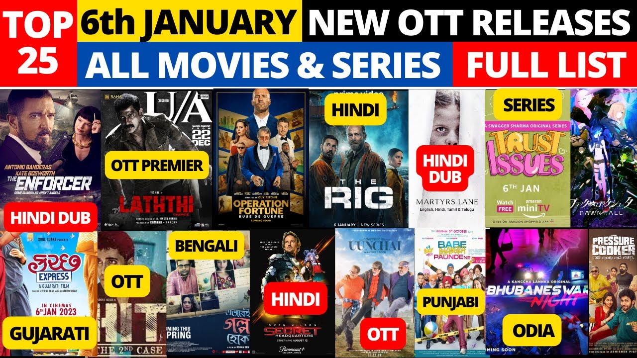6 january new ott releases I new on ott india this week @NetflixIndiaOfficial @PrimeVideoIN @ZEE5