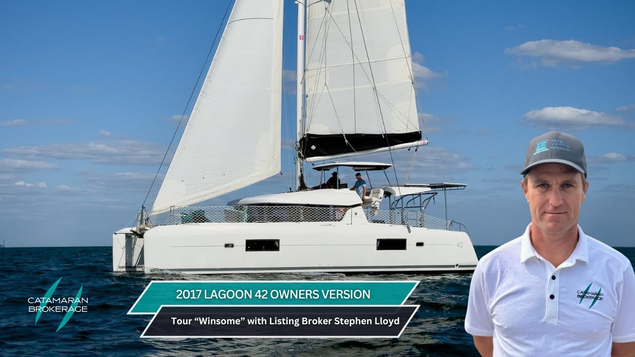 ⁣Tour “Winsome” a 2017 Lagoon 42 Owners Version Available for Sale in St. Petersburg