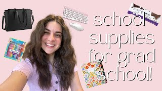 WHAT'S IN MY BACKPACK 2022: school supplies you *ACTUALLY* need for grad school!
