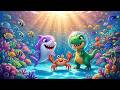 Clean the Ocean – T-Rex &amp; Shark Team Up! 🦖🦈🧹 | Nursery Rhymes &amp; Eco-Hero Mission Episode 17