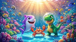 Clean the Ocean – T-Rex & Shark Team Up! 🦖🦈🧹 | Nursery Rhymes & Eco-Hero Mission Episode 17
