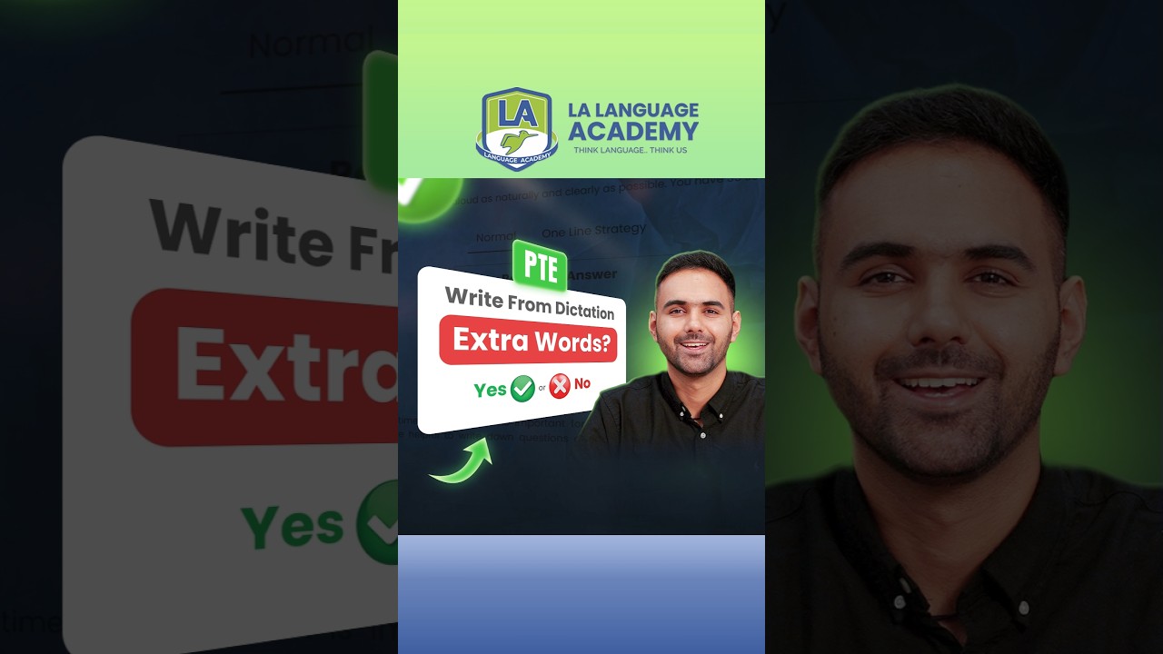 PTE Write From Dictation Extra Words - Yes ✅ or No ❌ 