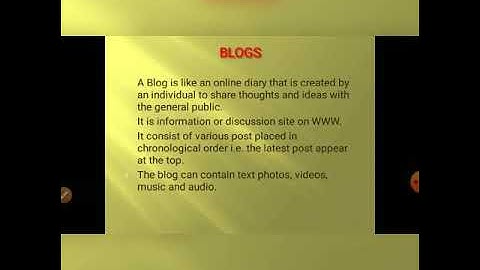 Class7 computers chapter 7 Basics of internet (Blogs)