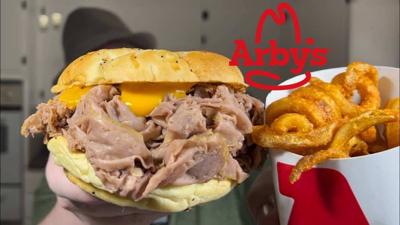 Eat Arby’s half pound roast beef with curly fries YouTube