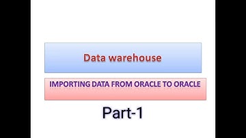 Importing Data from oracle to oracle Part-1