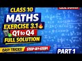 Class 10 Maths | Exercise 3.1 Q1–4 🔥 Easy Solution | Step-by-Step Explanation | CBSE/Board
