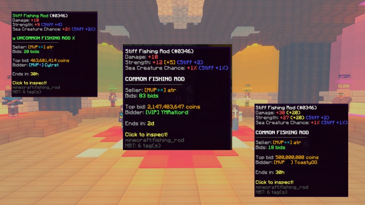 Why there is a 3.1 BIL BID on Fishing Rods... (Hypixel Skyblock)