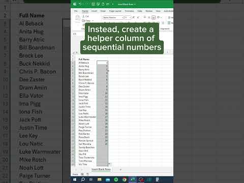 Insert Blank Rows