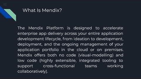 What Is Mendix?