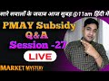PMAY SUBSIDY Q&A SESSION-27 LIVE @MARKETMYSTERY