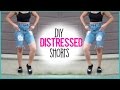 DIY Kylie Jenner Inspired Distressed Shorts| Jasmyn