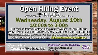 Community Calendar - Heritage Healthcare Hiring Event Legion Post 11 Letters of Appreciation