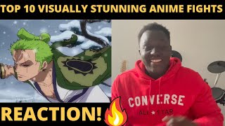 Top 10 Visually Stunning Anime Fights Scenes  REACTION