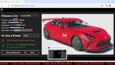 GIMP iRacing paint and spec map tutorial
