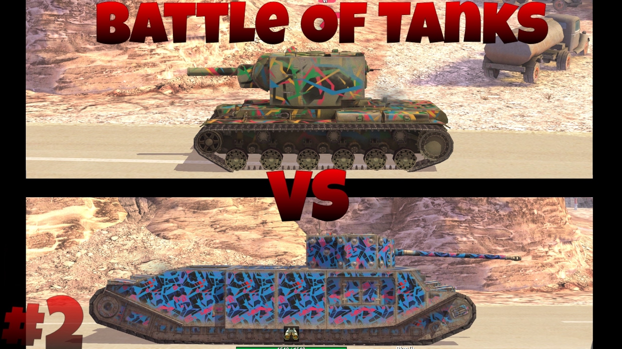 WOTBlitz Battle of tanks 2 Tog 2 vs Kv2 (King of derp vs Land