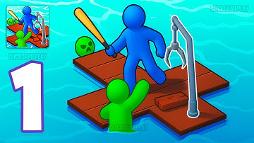Zombie Raft Gameplay Walkthrough Part 1 - Tutorial Survive From Zombies (Android,iOS)