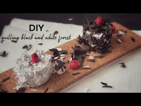 Making these super delicious black and white forest cake out of PAPER! :)