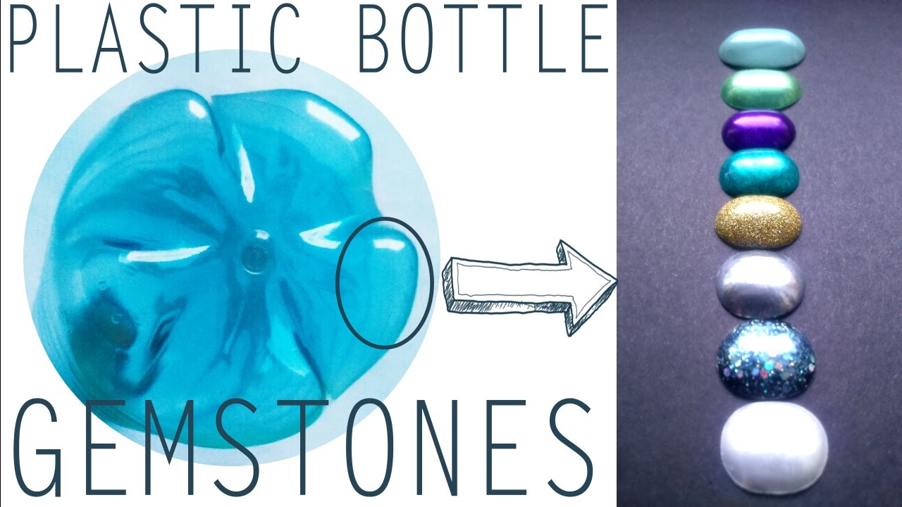 DIY Translucent Plastic Bottle Gemstones