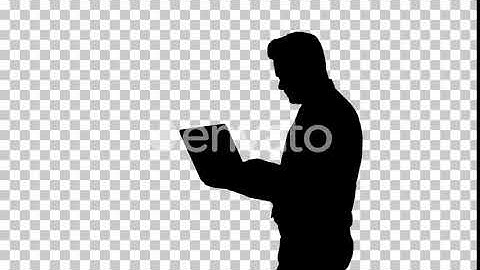 Silhouette man walking, Alpha Channel | Motion Graphics - Envato elements