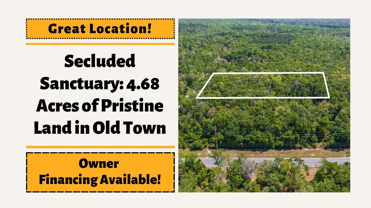 4.68 Acres of Pure Potential: Your Old Town, Dixie, Florida Escape, Just for You!