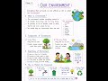 Class 4 Science notes on Our Environment 🌍🍃