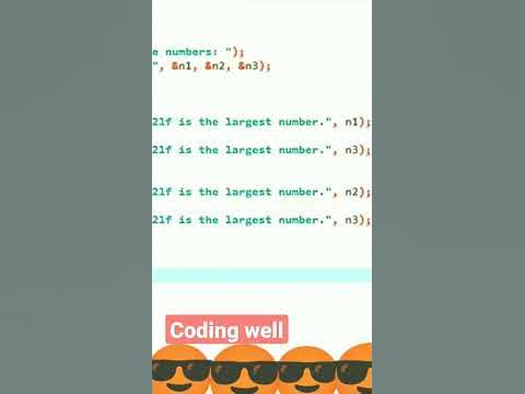 Largest number in C prograaming #coding #c #trendingshorts - YouTube
