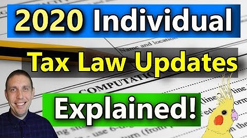 New Tax Laws for 2020 Explained! (2020 Tax Reform) 2020 Federal Income Tax Rules