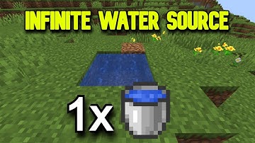 Infinite Water Source with 1 BUCKET OF WATER in Minecraft Tutorial (Java & Bedrock)