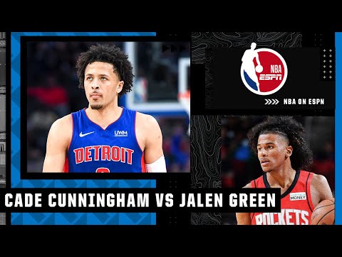 No. 1 pick Cade Cunningham and No. 2 pick Jalen Green BATTLE in their first matchup 🍿🔥