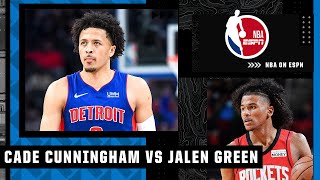 No. 1 pick Cade Cunningham and No. 2 pick Jalen Green BATTLE in their first matchup 🍿🔥
