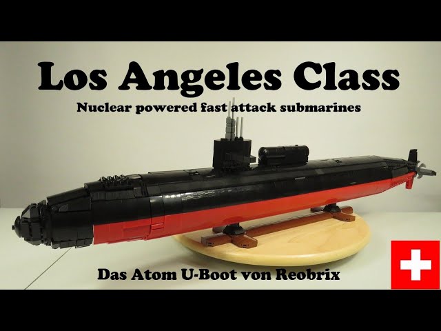 Reobrix Sous-Marin Nucléaire Classe Los Angeles – Modèle 1:125 Avec 2750 Pièces, Panneaux Amovibles, Présentation Imposante 87,5 Cm