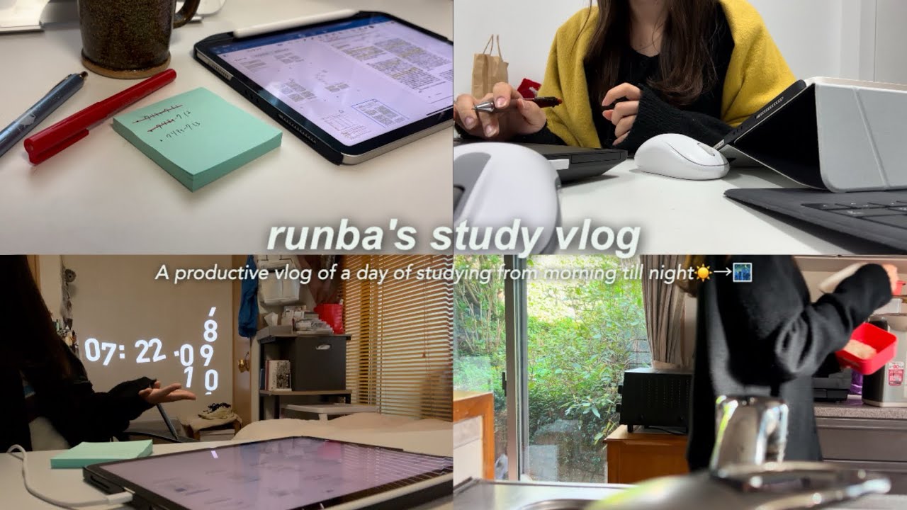 ENG) 👩🏻💻 study vlog|6:00起きの1日勉強ブイログ🗒️| 🏠→🏫→バイト→🏫|看護大学院生|my productive uni life in Japan