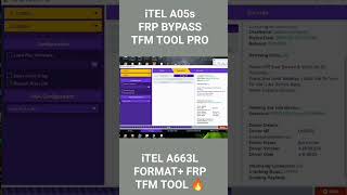 #iTEL A05s FRP BYPASS// iTEL A663L FORMAT+ FRP BY TFM TOOL PRO 