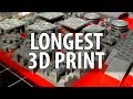 My Longest 3D Print Ever! 3D Printing HUGE Space City!