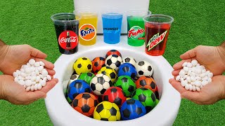 Football VS Coca Cola Zero, PowerAde, Fanta, Mtn Dew, Fruko and Mentos in the toilet