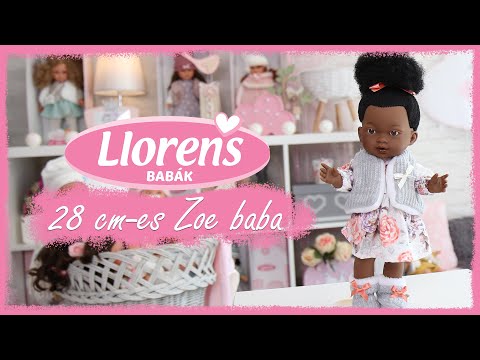 Llorens: Zoé 28cm-es baba virágos ruhában video
