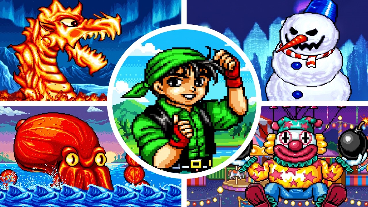 Tumble Pop Arcade - All Bosses & Ending