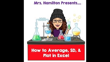 How To Average, SD, & Plot in Excel