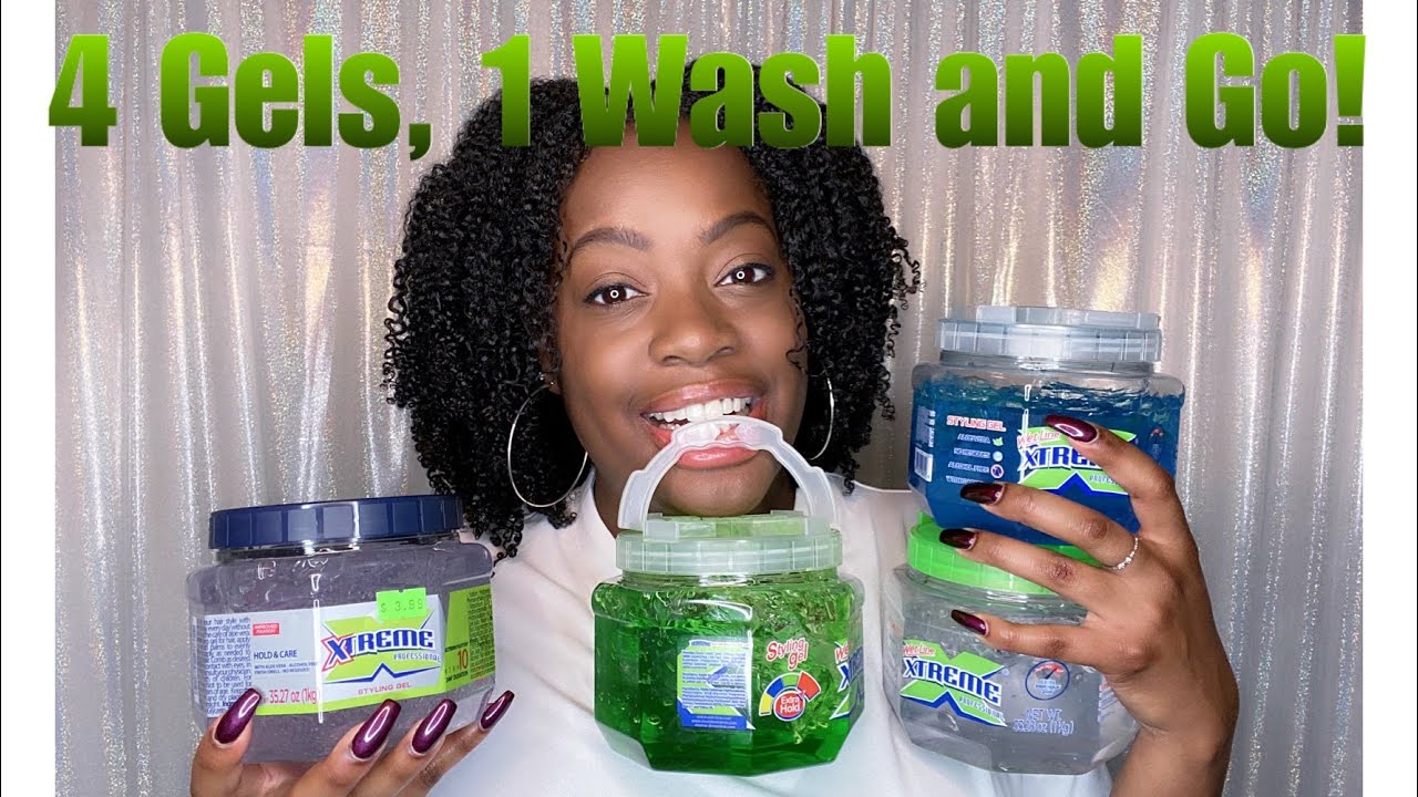 Comparison of 4 Wetline Xtreme Gels Wash and Go on Type 4 Hair YouTube