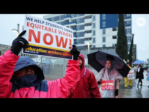 LAUSD workers are on strike for better wages and benefits | USA TODAY