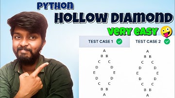 Hollow Diamond | My Python practice  Assignment 17 | by shiva prasad m  #pythonforbeginners #python