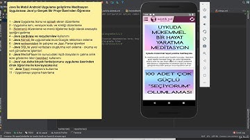 Uygulamalı Android Dersleri 1 Proje tanıtım videosu