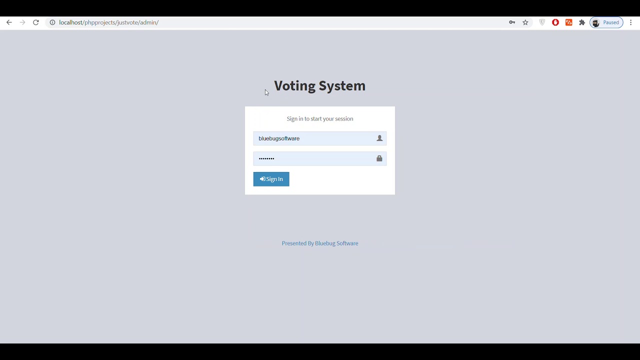 Voting System website example