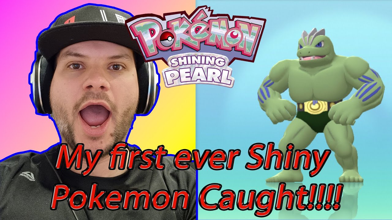 Accidently finding a Shiny Machoke! My first ever Shiny CAUGHT!!!! Playing Pokémon Shining Pearl!
