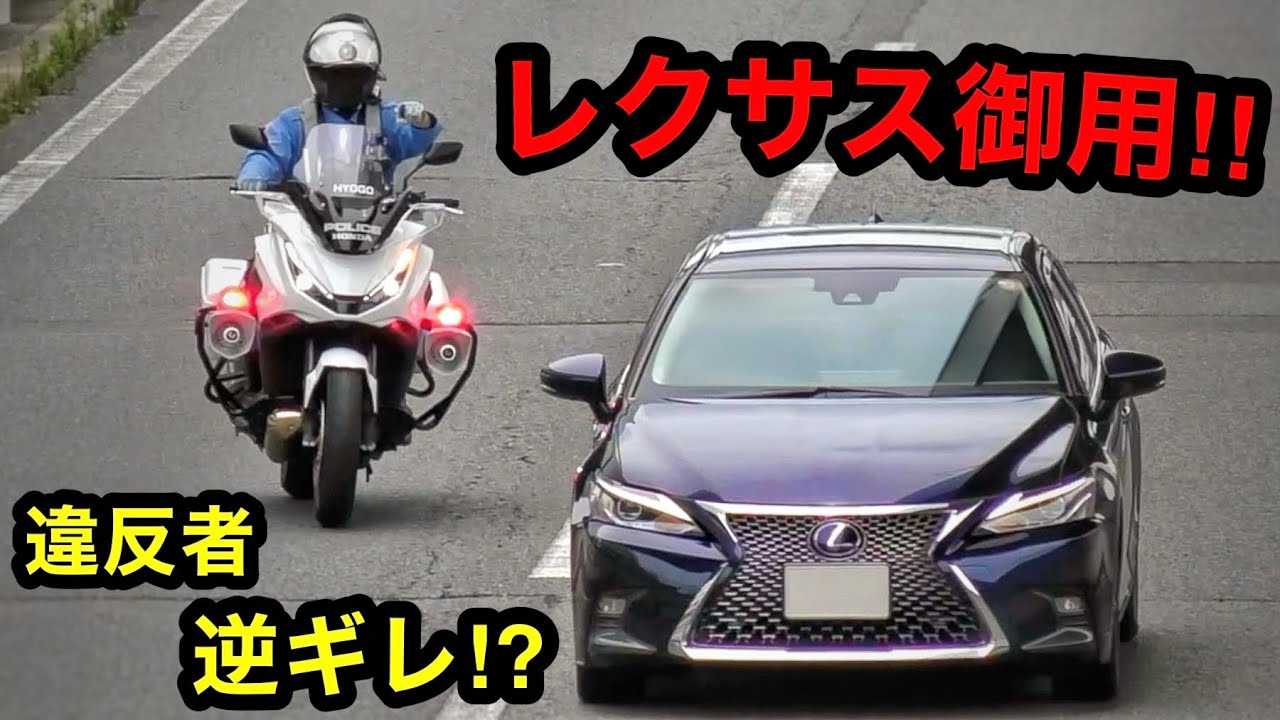 【レクサス御用‼️】白バイに捕まって逆ギレ⁉️ 爆音サイレンで検挙‼️　[取り締まり]