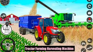 "Modern Tractor Village Harvesting Machine Simulator" 3D Game - Android gameplay - Tractor Game screenshot 2