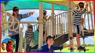 Steal The Treasure, Family Cops and Robbers Tag! / Steel Kids